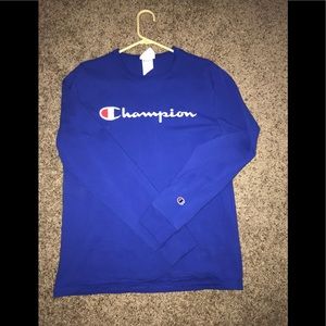 New blue Champion long sleeve tee